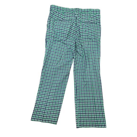 Izod Golf Green & Blue Checkered Men's Pants 36/30 Polyester - Picture 3 of 12